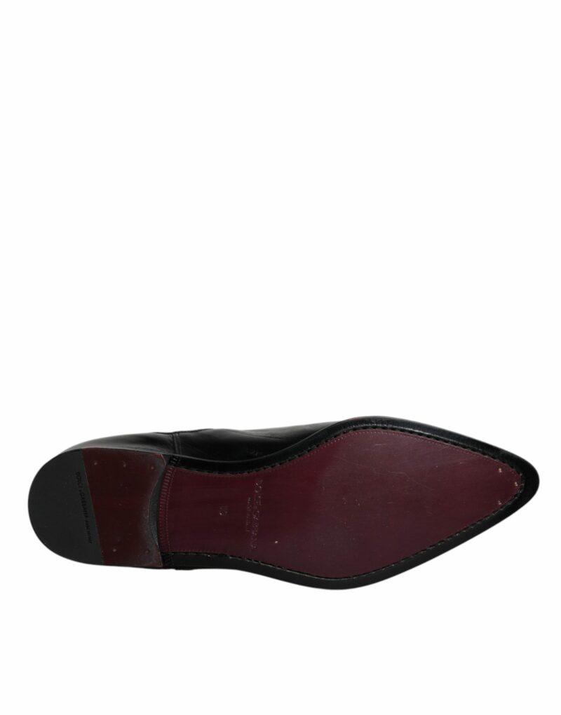 Dolce & Gabbana Black Leather Chelsea Men Ankle Boots Shoes - Image 8