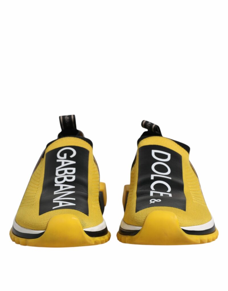 Dolce & Gabbana Yellow Black Slip On Sorrento Sneaker Shoes - Image 2