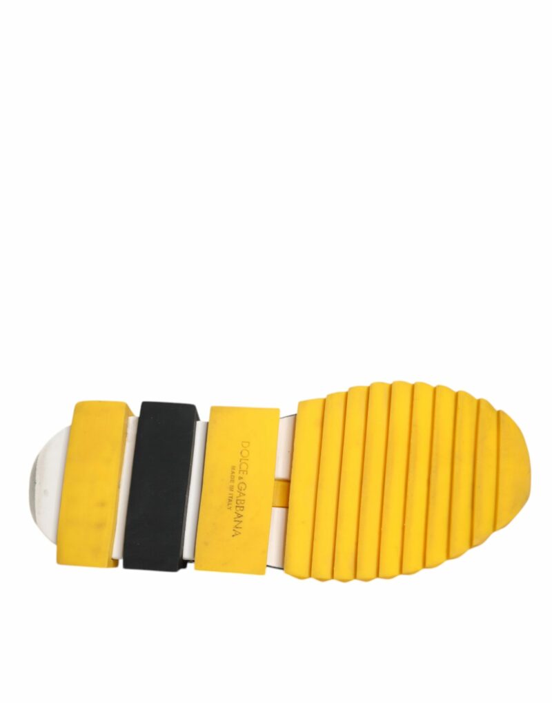 Dolce & Gabbana Yellow Black Slip On Sorrento Sneaker Shoes - Image 6
