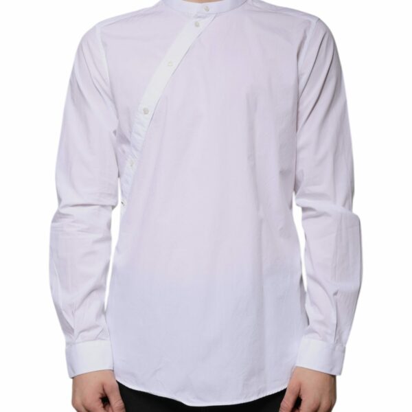 Dolce & Gabbana White Cotton Slim Fit MARTINI Dress Shirt