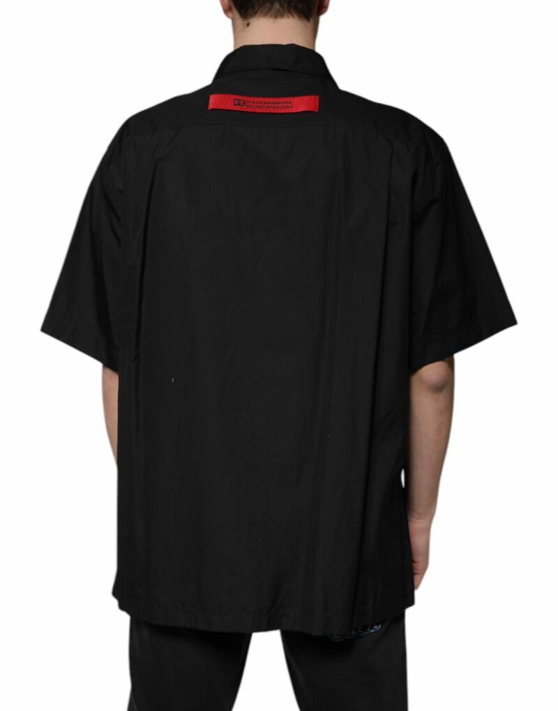 Dolce & Gabbana Black Eye Lip Cotton Button Down Men Shirt - Image 4