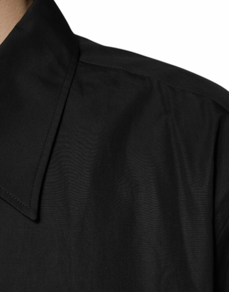 Dolce & Gabbana Black Eye Lip Cotton Button Down Men Shirt - Image 6