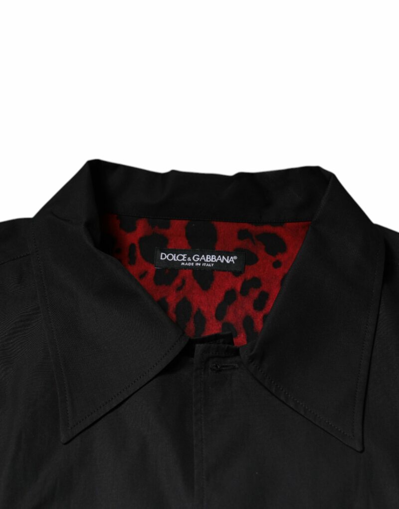 Dolce & Gabbana Black Eye Lip Cotton Button Down Men Shirt - Image 7