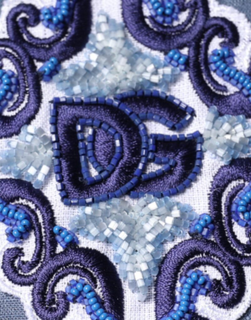 Dolce & Gabbana Blue Logo Long Sleeve Button Down Casual Shirt - Image 8
