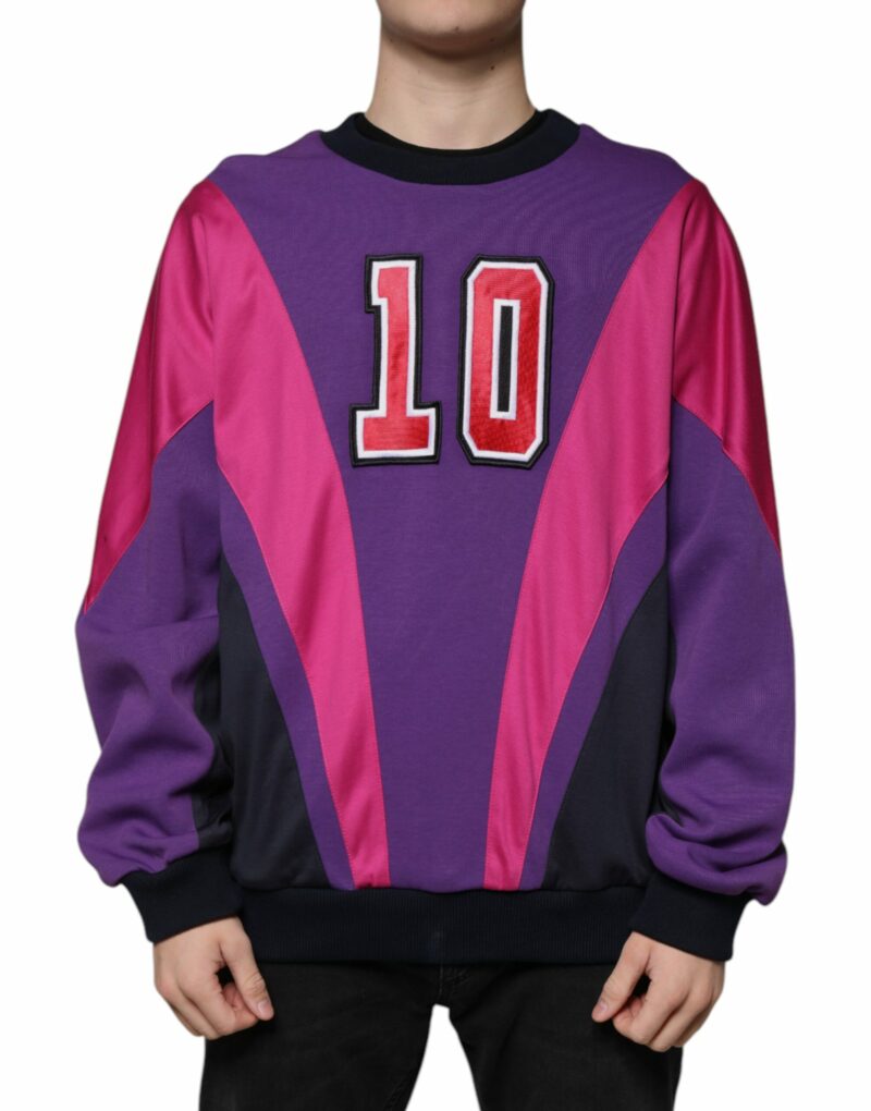 Dolce & Gabbana Multicolor Crew Neck Men Sweatshirt Sweater - Image 2