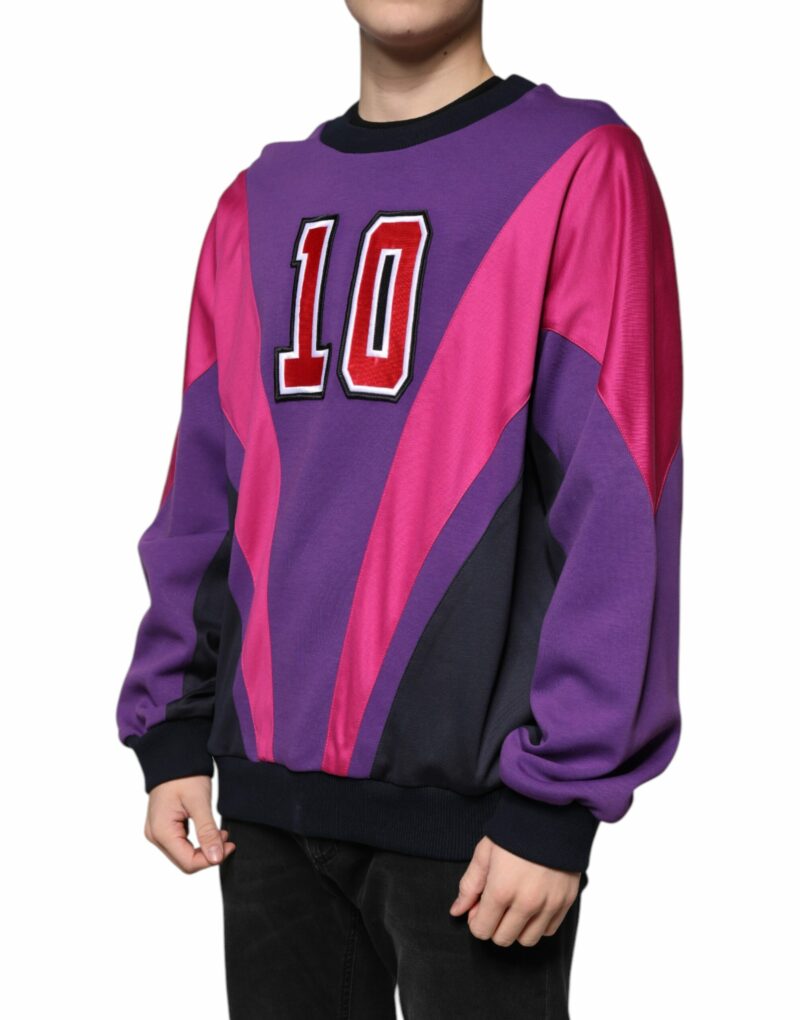 Dolce & Gabbana Multicolor Crew Neck Men Sweatshirt Sweater - Image 3