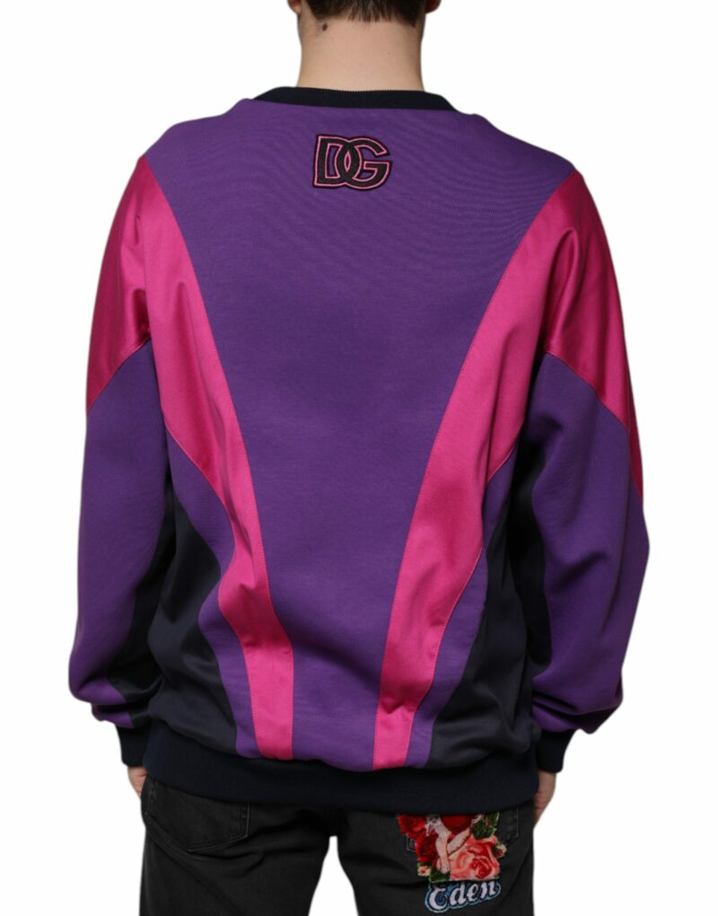 Dolce & Gabbana Multicolor Crew Neck Men Sweatshirt Sweater - Image 4