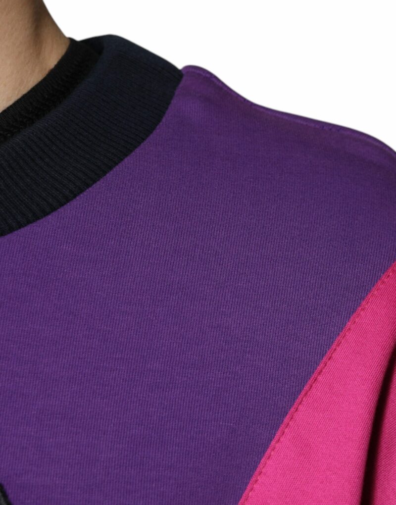 Dolce & Gabbana Multicolor Crew Neck Men Sweatshirt Sweater - Image 6
