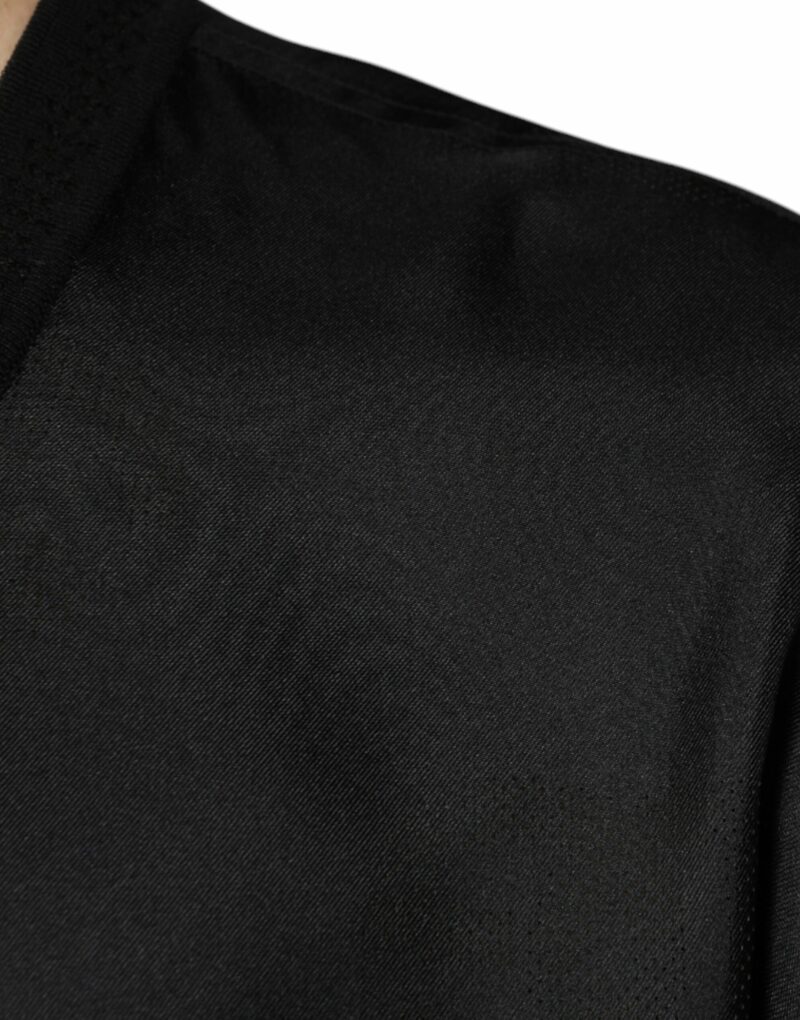 Dolce & Gabbana Black Cotton Square Neck Short Sleeve T-shirt - Image 6
