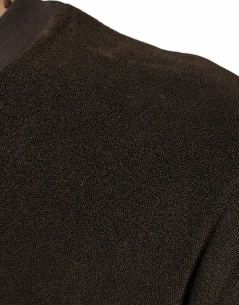 Dolce & Gabbana Brown Cotton Crew Neck Short Sleeves T-shirt - Image 6