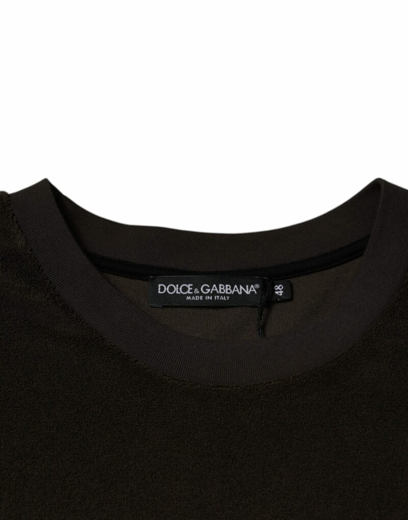 Dolce & Gabbana Brown Cotton Crew Neck Short Sleeves T-shirt - Image 7