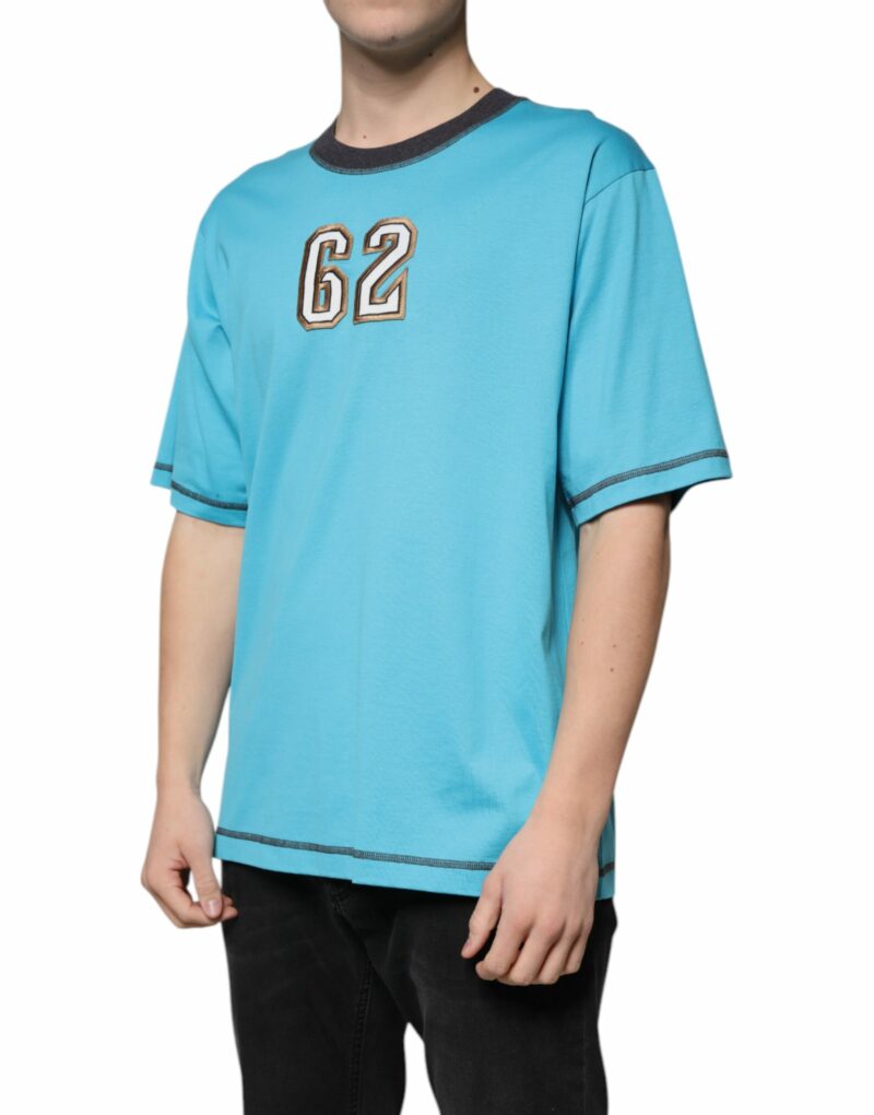 Dolce & Gabbana Blue Logo Crew Neck Short Sleeves T-shirt - Image 3