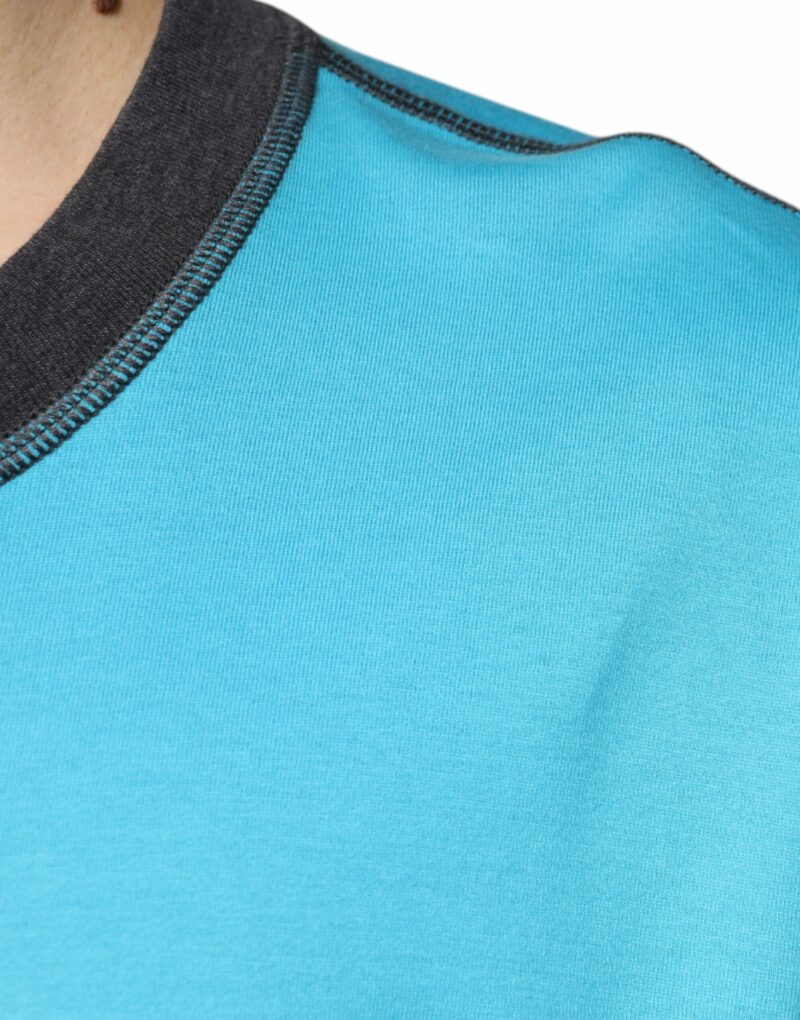 Dolce & Gabbana Blue Logo Crew Neck Short Sleeves T-shirt - Image 6
