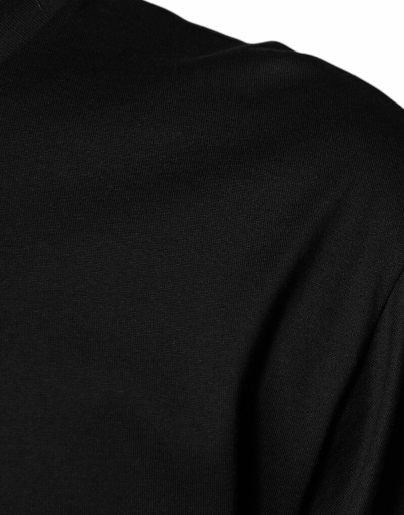 Dolce & Gabbana Black Cotton Crew Neck Short Sleeves T-shirt - Image 6