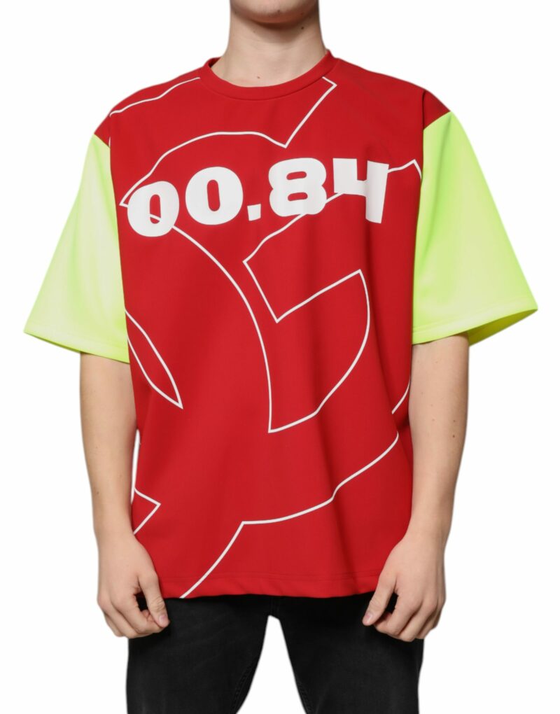 Dolce & Gabbana Multicolor Logo Cotton Men Crew Neck T-shirt - Image 2