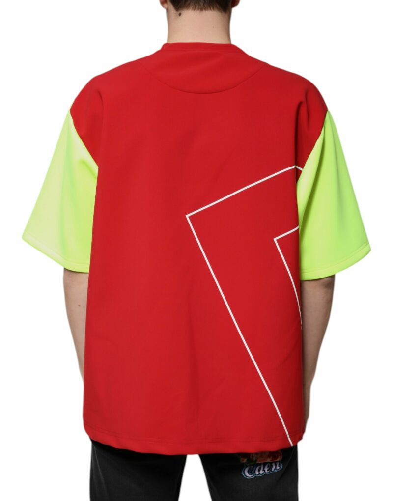 Dolce & Gabbana Multicolor Logo Cotton Men Crew Neck T-shirt - Image 4