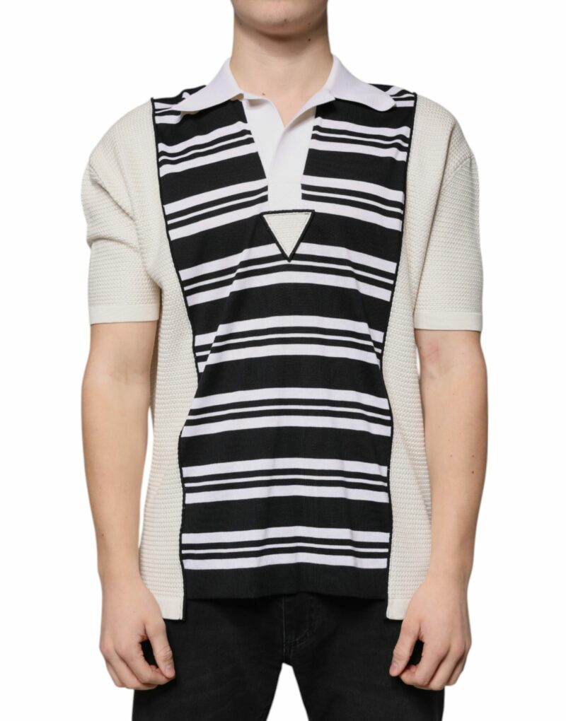 Dolce & Gabbana Multicolor Stripe Collared Polo T-shirt - Image 2