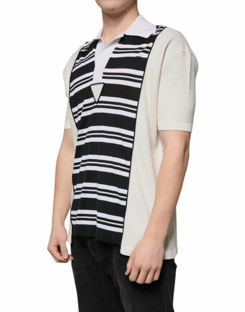 Dolce & Gabbana Multicolor Stripe Collared Polo T-shirt - Image 3