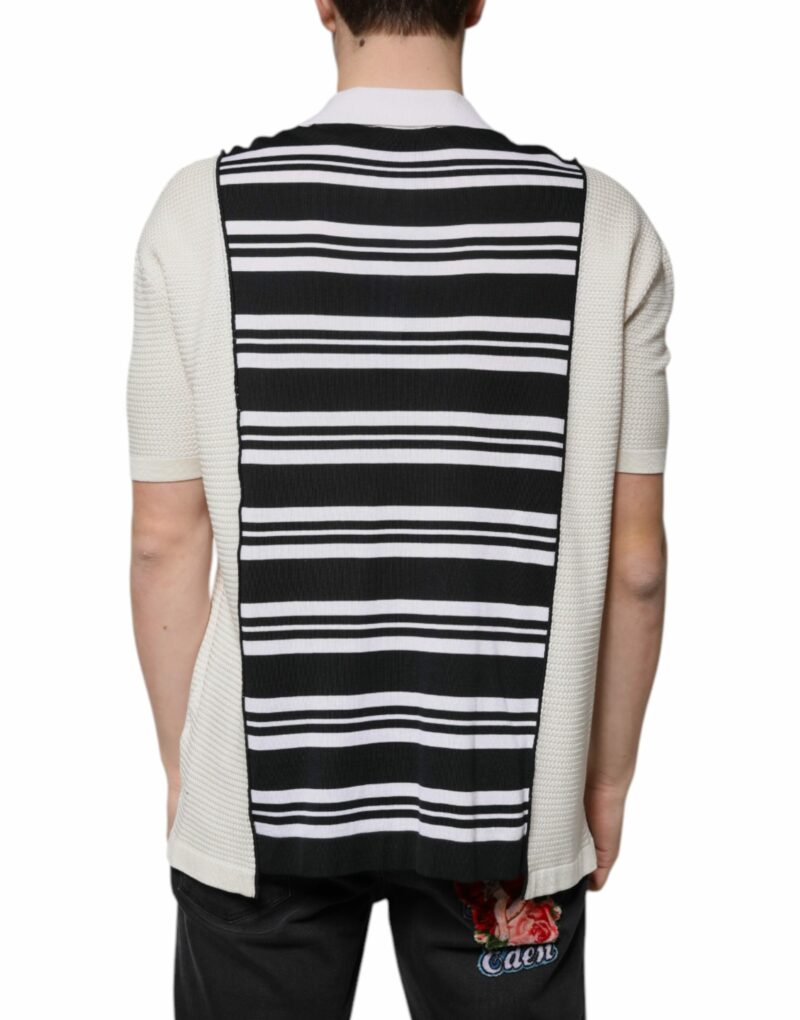 Dolce & Gabbana Multicolor Stripe Collared Polo T-shirt - Image 4