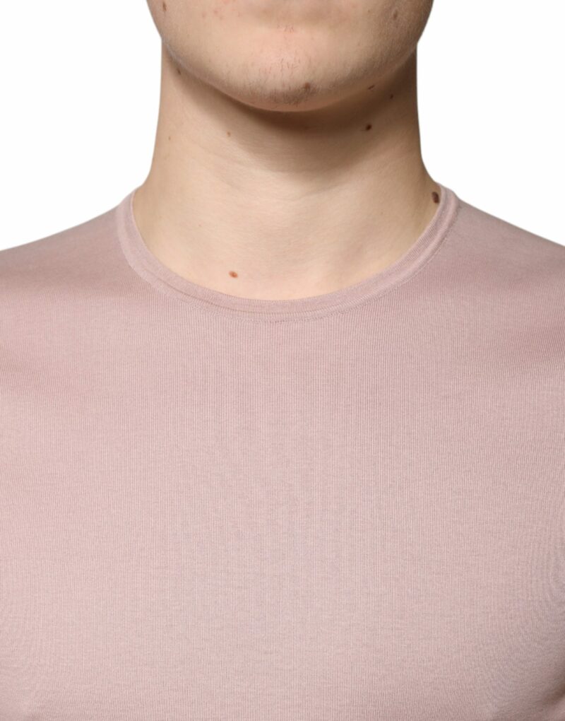 Dolce & Gabbana Brown Cotton Short Sleeves Round Neck T-shirt - Image 5