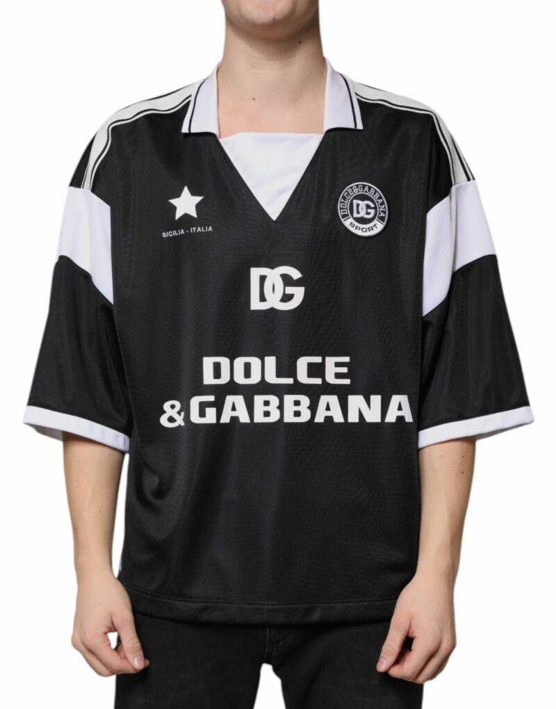Dolce & Gabbana Black White Sicilia Short Sleeves T-shirt - Image 2
