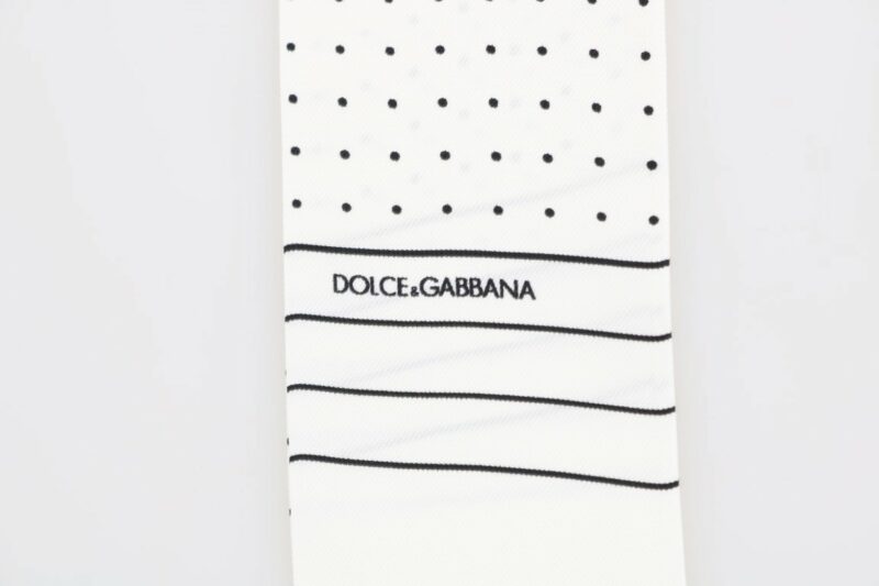 Dolce & Gabbana Elegant Silk Polka Dot Men's Scarf Wrap - Image 4