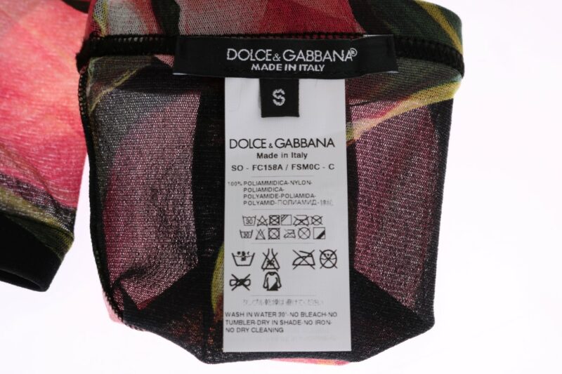 Dolce & Gabbana Floral Nylon Stretch Stockings - Image 5