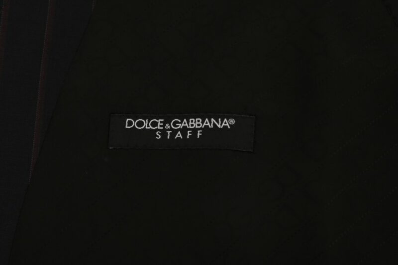 Dolce & Gabbana Elegant Striped Wool Blend Vest Waistcoat - Image 6