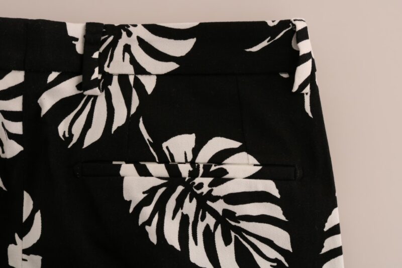 Dolce & Gabbana Slim Fit Leaf Print Ankle Pants - Image 7