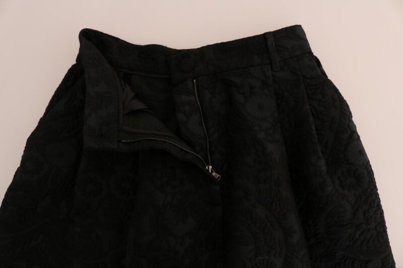 Dolce & Gabbana Elegant Floral Brocade Dress Shorts - Image 4