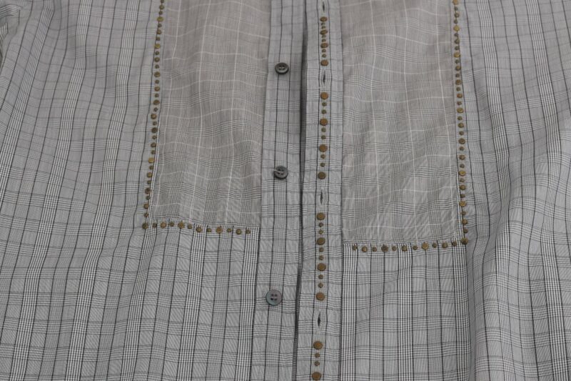 Dolce & Gabbana Elegant Gray Checkered Slim Fit Casual Shirt - Image 5