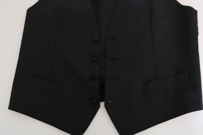 Dolce & Gabbana Elegant Slim Fit Formal Vest in Black - Image 5