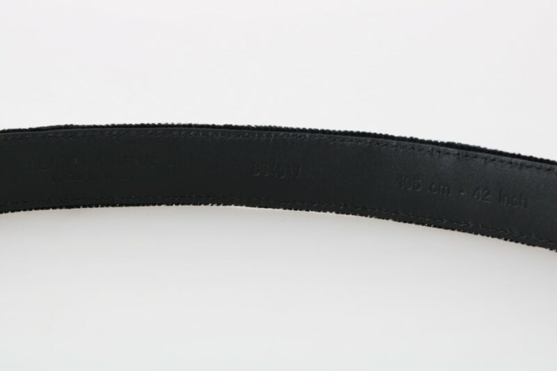 Dolce & Gabbana Elegant Black Cotton-Leather Men's Belt - Image 5