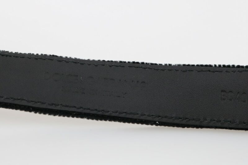 Dolce & Gabbana Elegant Black Cotton-Leather Men's Belt - Image 6