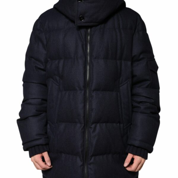 Dolce & Gabbana Black Nylon Hooded Puffer Men Coat Jacket