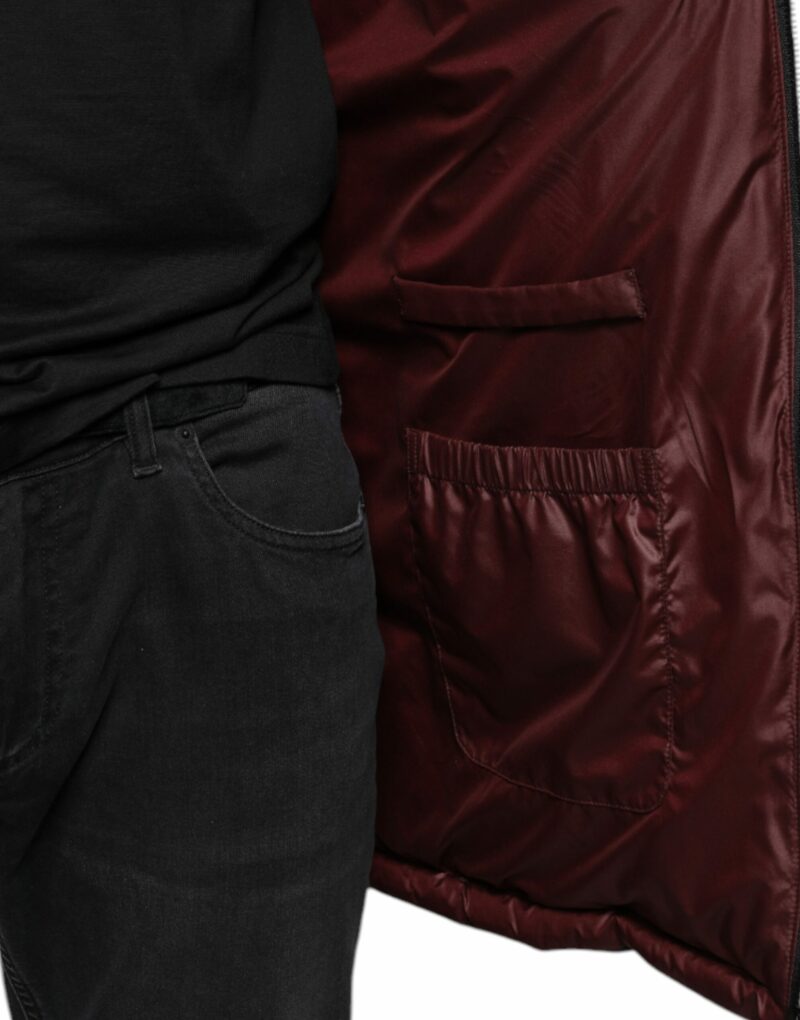 Dolce & Gabbana Black Nylon Hooded Puffer Men Coat Jacket - Image 8
