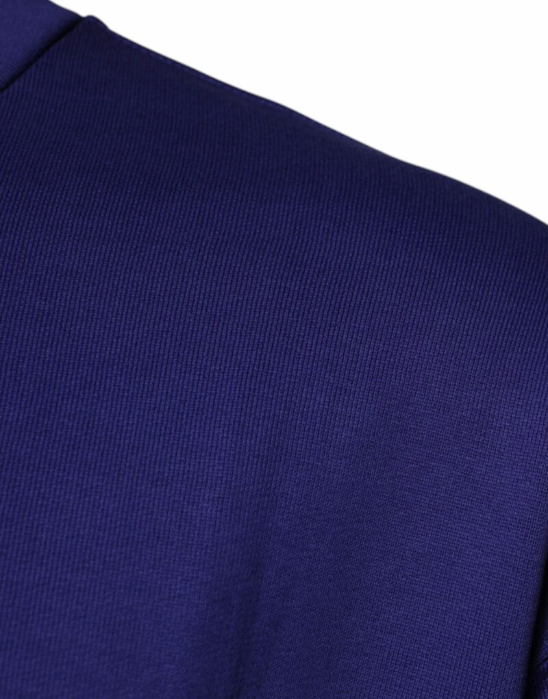 Dolce & Gabbana Blue Cotton Crew Neck Men Pullover Sweater - Image 4