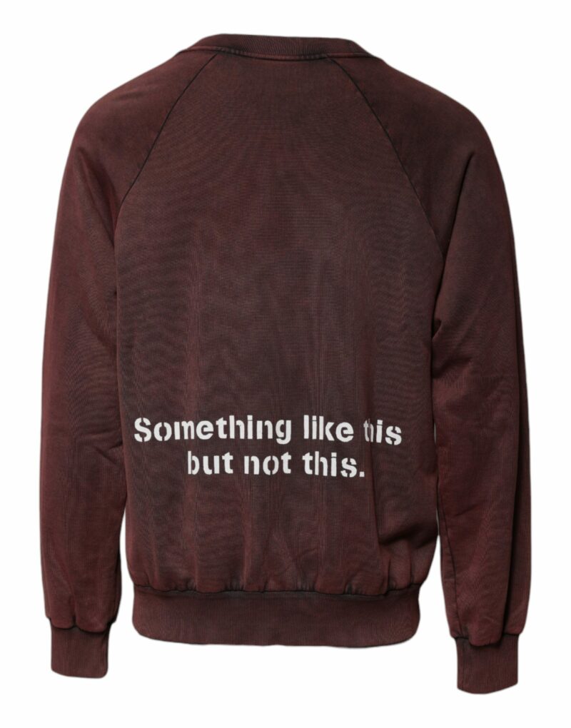 Dolce & Gabbana Brown Logo Cotton Crew Neck Pullover Sweater - Image 5