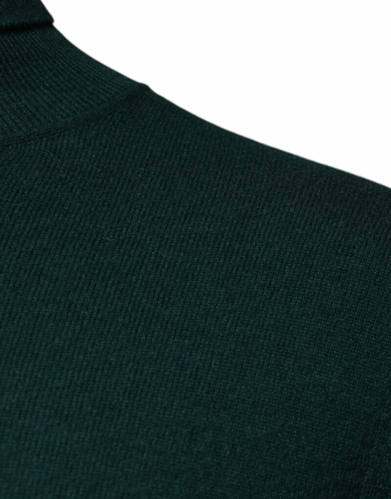 Dolce & Gabbana Green Cashmere Turtleneck Men Pullover Sweater - Image 4