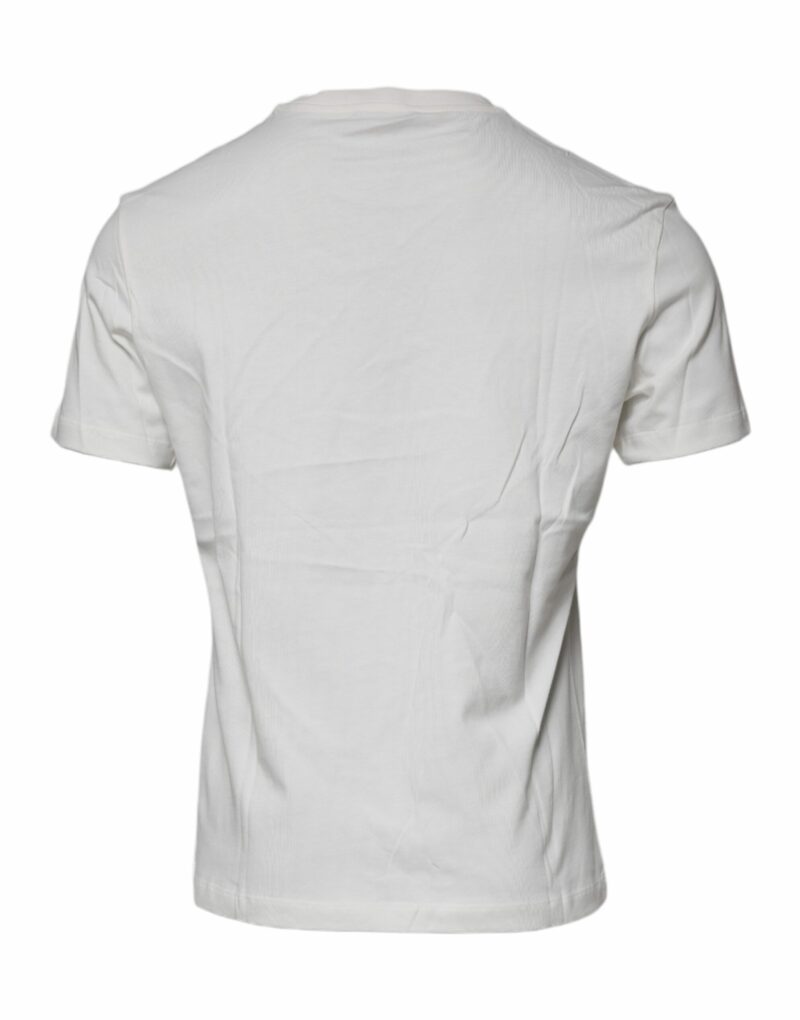 Versace White Medusa Print Cotton Crew Neck T-shirt - Image 5