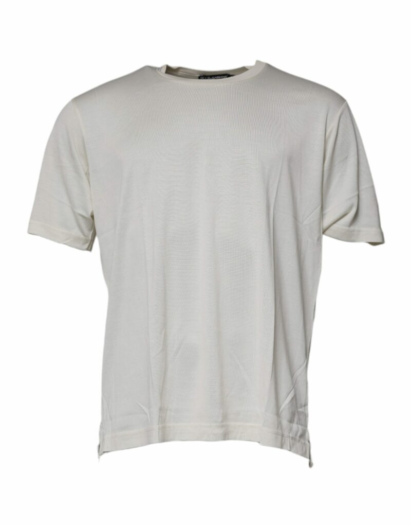 Dolce & Gabbana Off White Crew Neck Short Sleeve T-shirt - Image 2