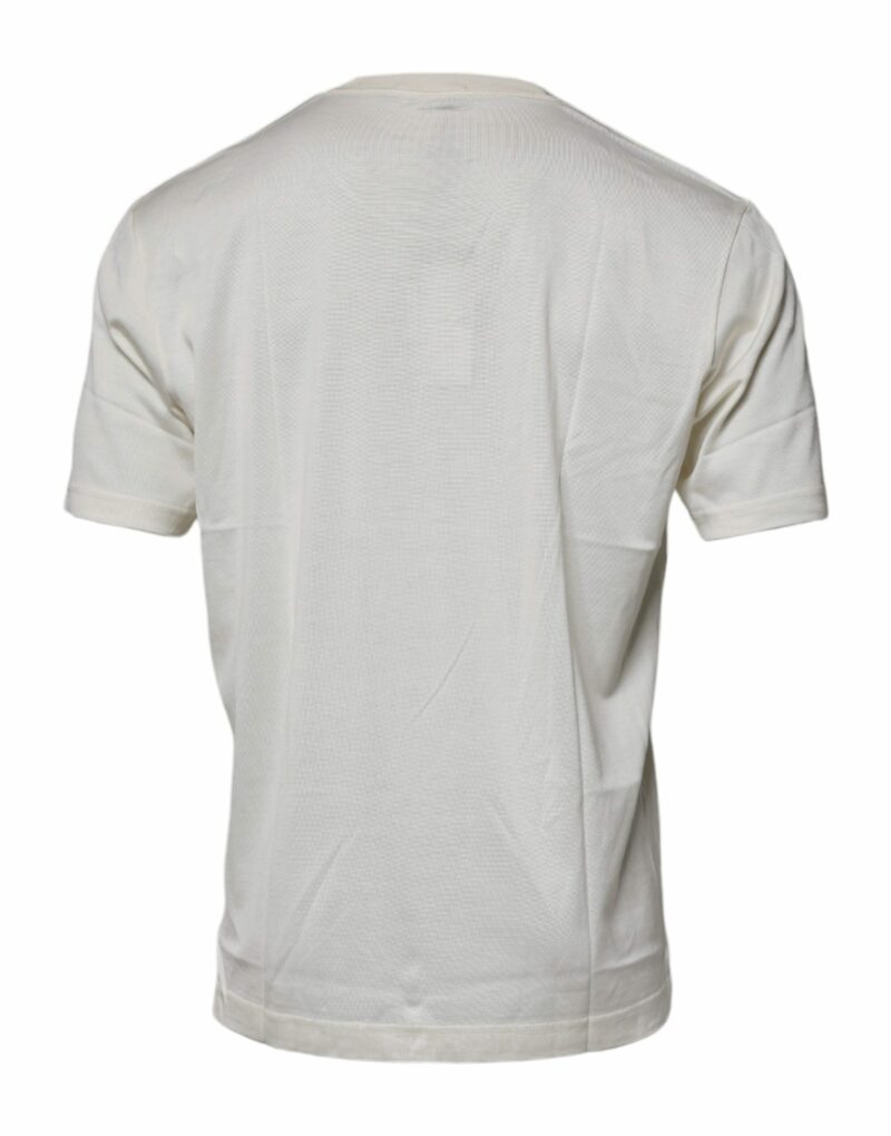 Dolce & Gabbana Off White Crew Neck Short Sleeve T-shirt - Image 5