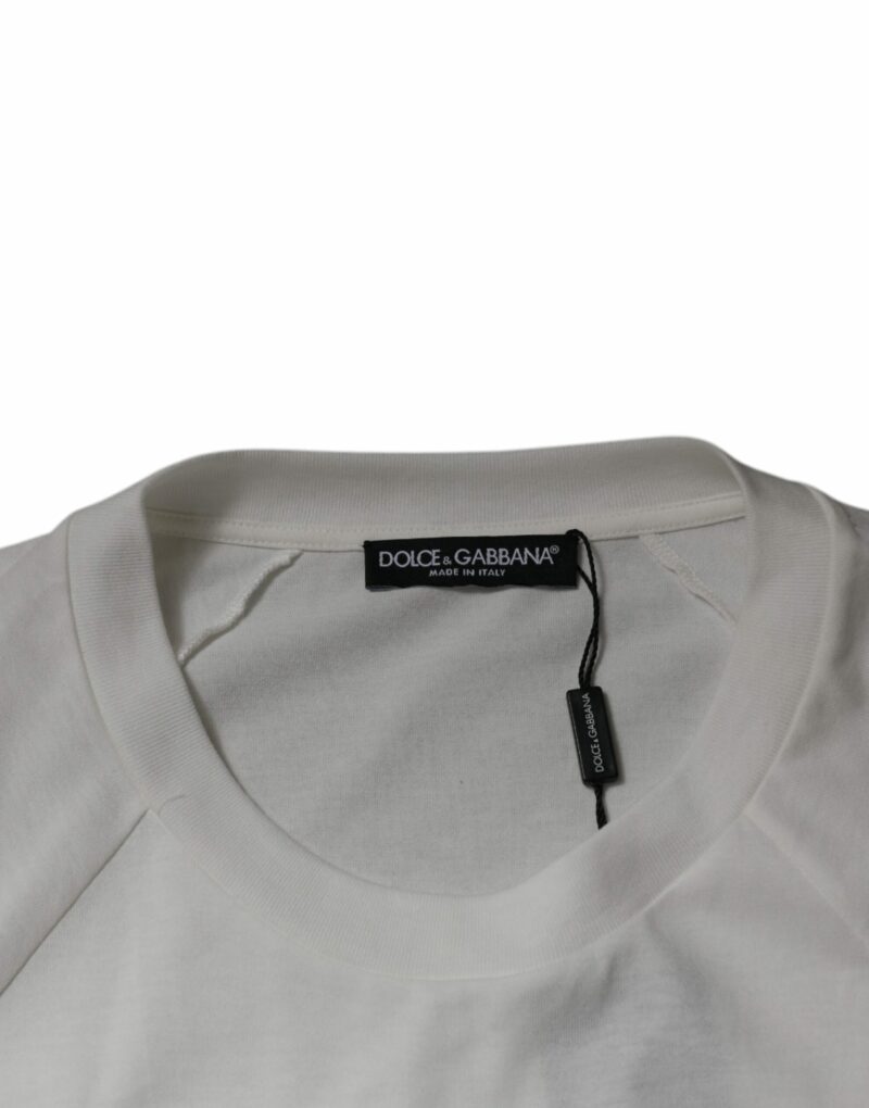 Dolce & Gabbana White DG Sport Crew Neck Short Sleeve T-shirt - Image 6