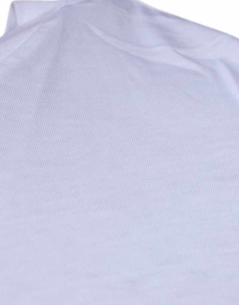 Dolce & Gabbana White Logo Print Cotton Crew Neck T-shirt - Image 4