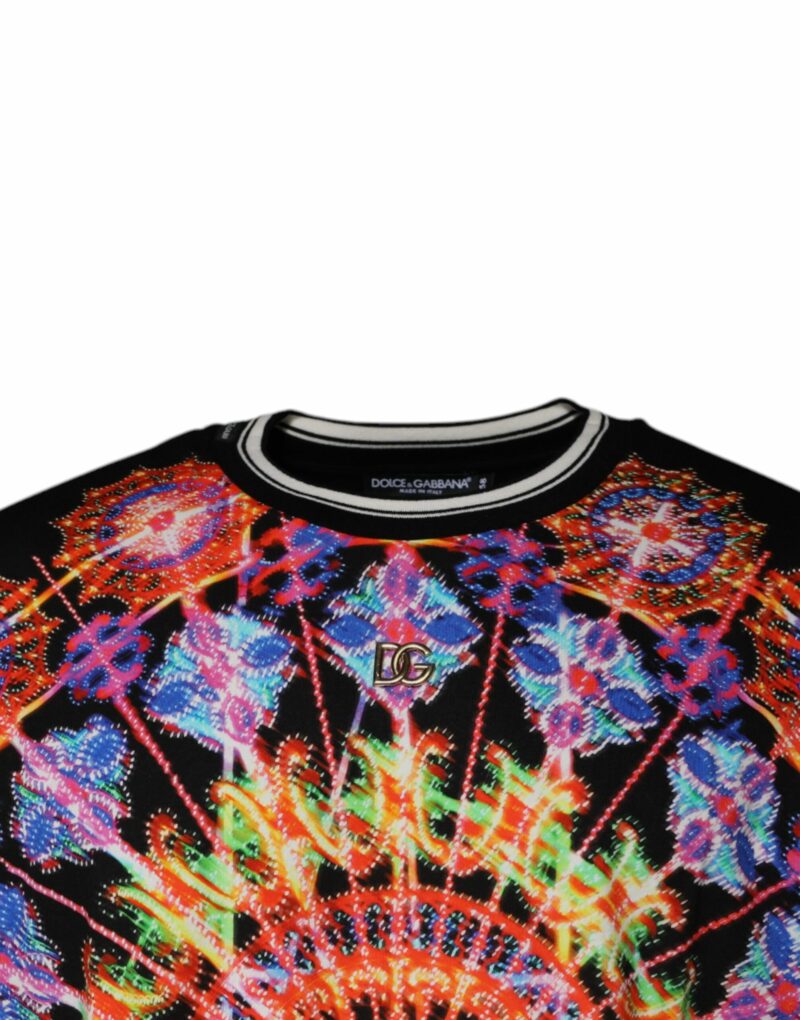 Dolce & Gabbana Multicolor Kaleidoscope Men Short Sleeves T-shirt - Image 3