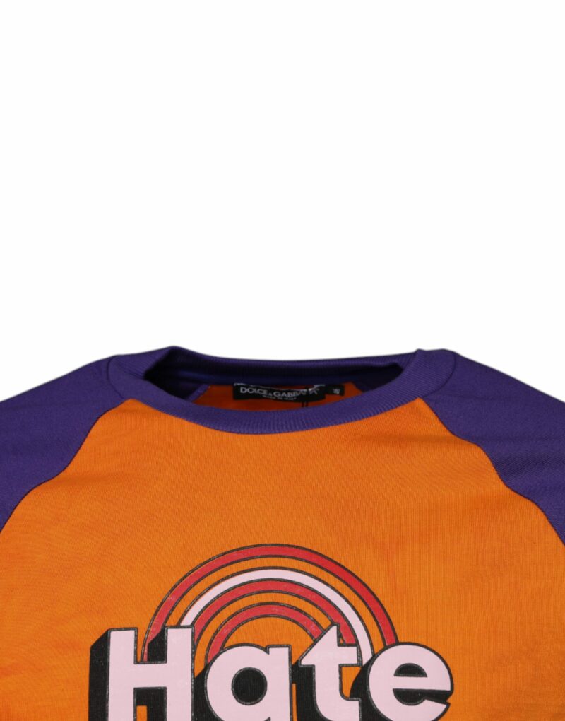 Dolce & Gabbana Orange Purple Graphic Print Short Sleeves T-shirt - Image 3