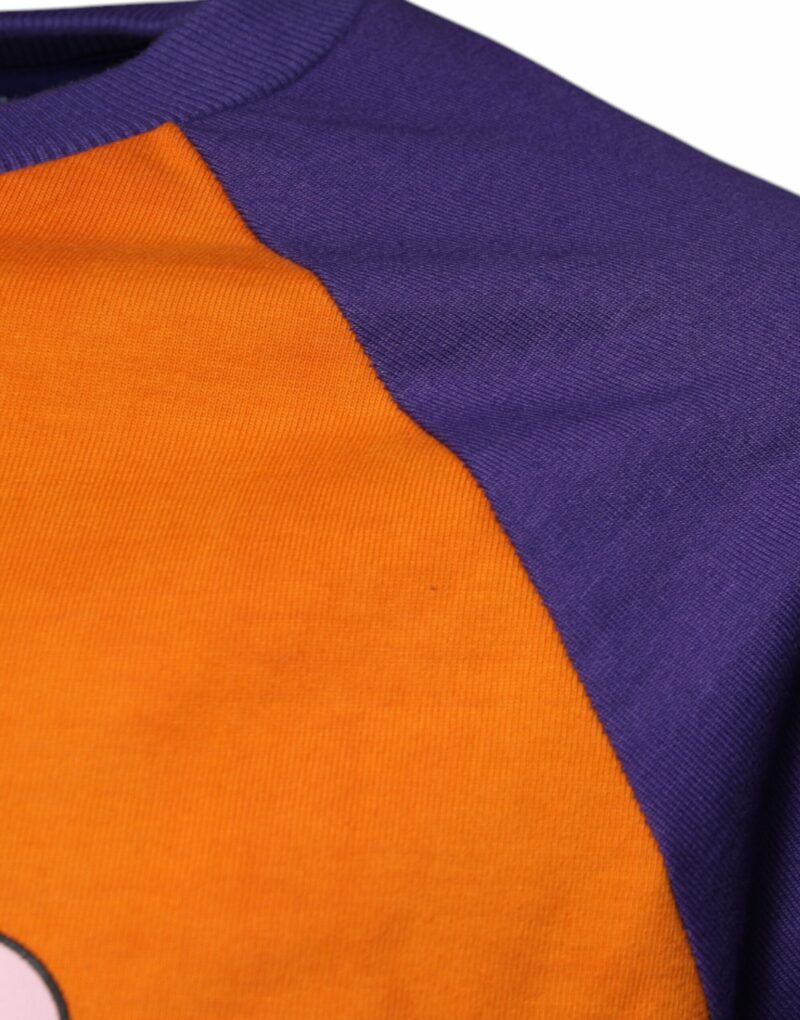 Dolce & Gabbana Orange Purple Graphic Print Short Sleeves T-shirt - Image 4