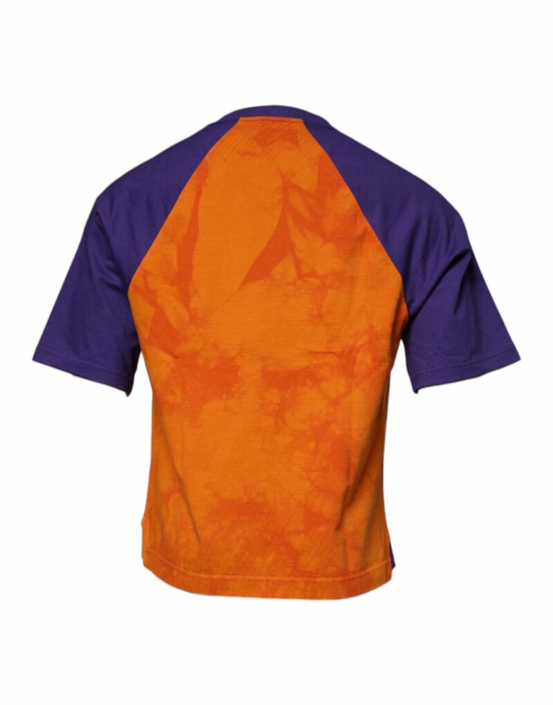 Dolce & Gabbana Orange Purple Graphic Print Short Sleeves T-shirt - Image 5