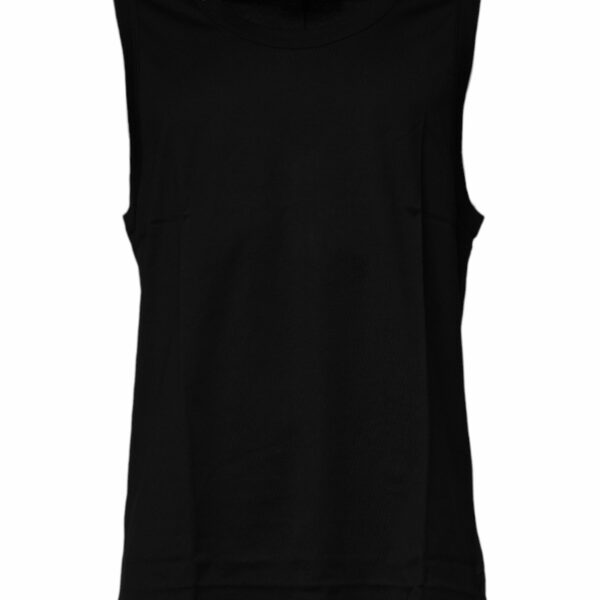 Dolce & Gabbana Black Cotton Round Neck Sleeveless T-shirt