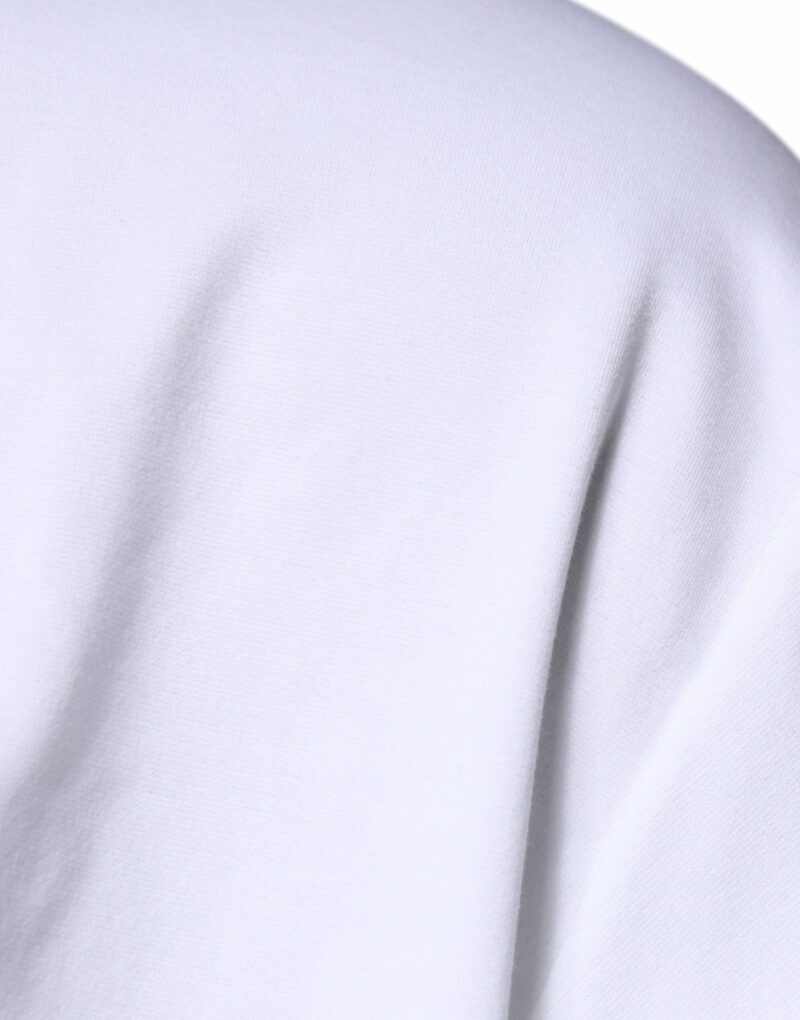 Dolce & Gabbana White DG Logo Cotton Crew Neck T-shirt - Image 4